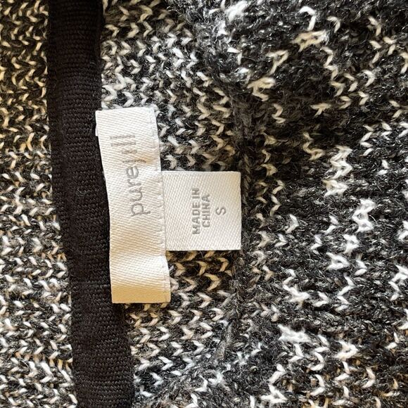 J Jill Pure Sweater Womens Small Black White Ombre Knit Tunic Mock Neck Pullover - Picture 9 of 13